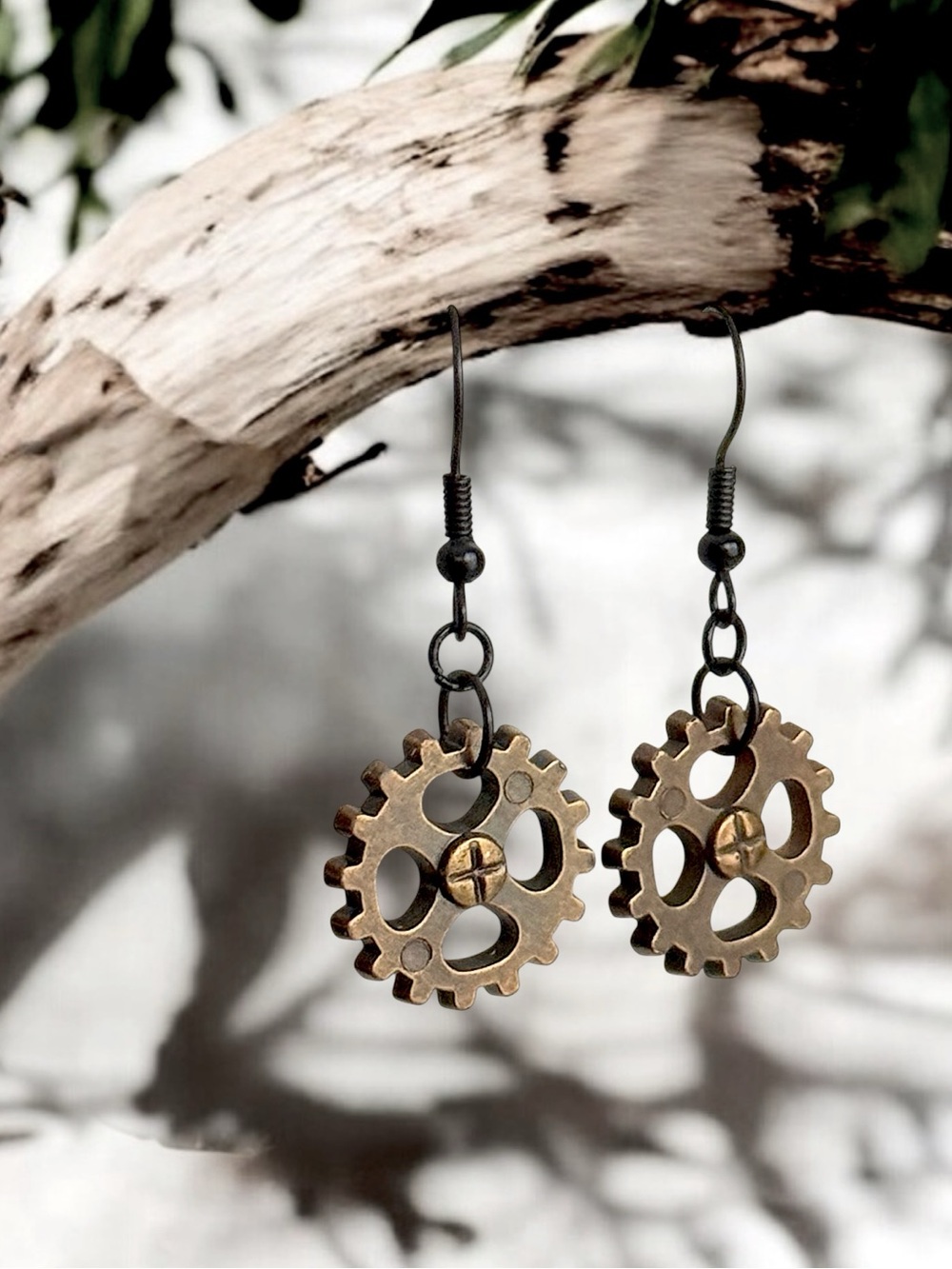 5 For $25💫Steampunk Bronzed Gears Dangles - Picture 4 of 4